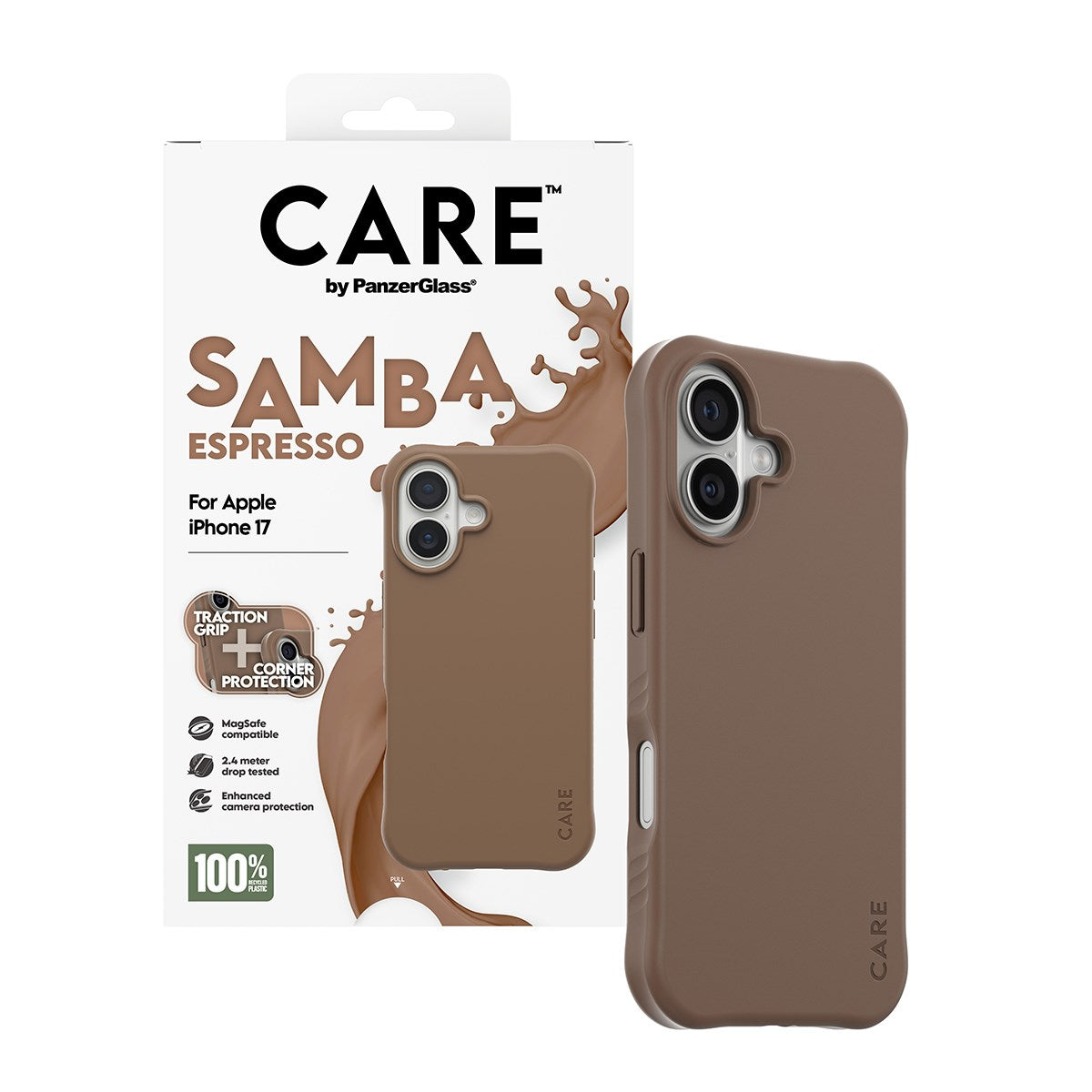 CARE™ by PanzerGlass® Samba Case Espresso w. MagSafe iPhone 17